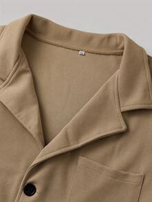 Mens Suit Blazer Slim Fit Solid Lapel Neck Long Sleeve Button-Up Sports Coat Casual Fall Jackets