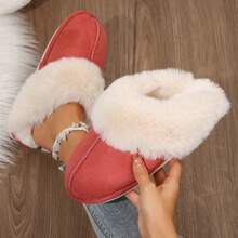 Women's Winter House Shoes Fluffy Fuzzy Cozy Fashion Slippers Fall Indoor Bedroom - 紅色 - 查看 3