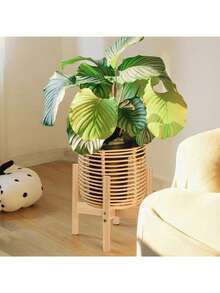 1 pièce Grand support de plante en bambou pour une utilisation intérieure et extérieure - support multi-niveaux pour pot de fleurs, étagère de jardin robuste pour la décoration de la maison et du bureau, support de plantation de style simple