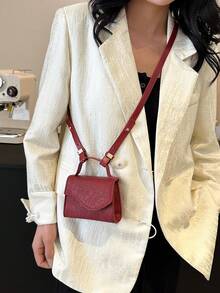 Bolso de mano mini de unicolor para mujer - Rojo - Ver 1