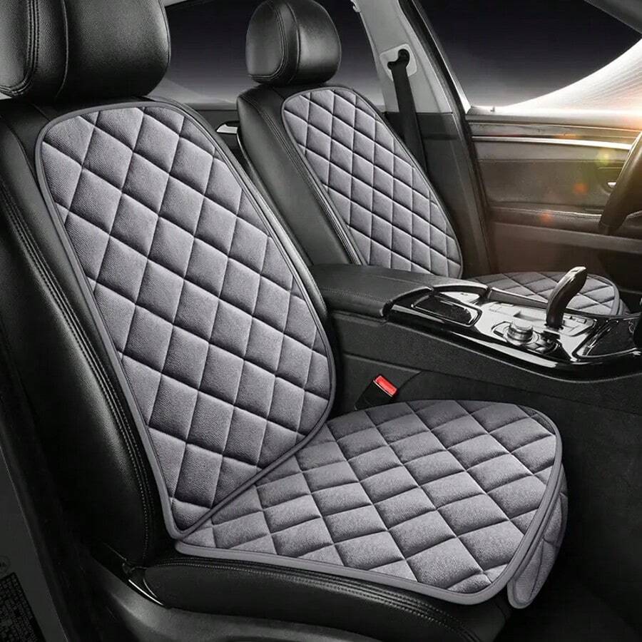 1 pezzo Cuscino per sedile auto, design elegante a rombi, senza bordi, traspirante, per sedile anteriore, con schienale, cuscino singolo per tutte le stagioni, adatto per berlina, MPV, SUV, camion, roulotte - Monoposto - Visualizzare 1