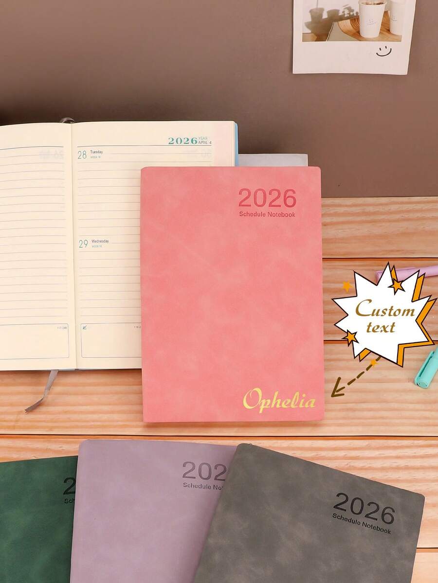 1 pieza, Los planes para artesanías con estampado de oro, calendarios, cuadernos, suministros de estudio, suministros de oficina, libros de ahorro, registros de gastos, fechas de reembolso, registros de días festivos importantes, bodas, cumpleaños, necesidades diarias, regalos para damas de honor y padrinos, sorpresas navideñas, regalos de Navidad, regreso a la escuela, Día de San Valentín, Halloween, suministros de regalos de Navidad