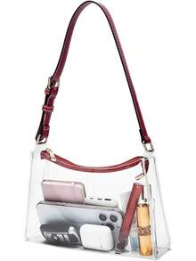 Clear Bag For Stadium Events – Clear Purses For Women Stadium Crossbody – Transparent Bag For Concerts, Sports, And Game Day - A-đỏ - Xem 1