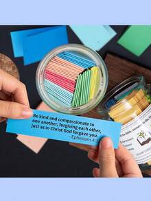 1 pieza Frasco con versículo bíblico colorido, frasco con versículo bíblico inspirador, frasco de vidrio u plástico con versículo bíblico (para mujeres), regalo religioso para hombres, versículos bíblicos enlatados, regalo de graduación, frasco para oración, decoración de Jesús, frasco para lectura de versículos bíblicos, decoración bíblica, suministros bíblicos, tarjetas de versículos bíblicos, regalos cristianos de estudio bíblico, regalo de frasco para oración (para mujeres), regalo de regreso a la escuela para padres y amigos (1 pieza) - Multicolor - Ver 6