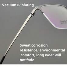 Monture de lunettes carrée en titane pur ultra-légère, lunettes unisexes rétro à demi-monture en titane de couleur unie, pour toutes les saisons