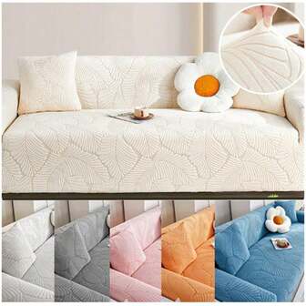 1/2/3/4 Seater Jacquard Sofa Cover Solid Four Seasons Universal Sofa Seat Cover For Living Room Sofa Backrest Sofa Protector Cover
