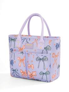 新款时尚大容量午餐手提包，防漏防污便携式餐盒，带侧边水壶袋，经典多色保温手提包，妈妈包，通勤包，日常健身午餐包，野餐包，防水保温斜挎包，返校必备学习用品包