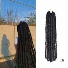 24inch Butterfly Locs Crochet Hair Dreadlocks Meche Faux Locks Crochet Hair Braids Extensions Soft Locks Curly Braid Hair Extension, 12 Strands Pre Looped Blonde Hair Extension Long Soft Locs Synthetic Crochet Hair For Women Daily, Party, Valentine's Day, Carnival Gifts - Multicolor - View 15