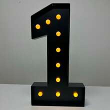 Señal luminosa de números del 0 al 9 de 3 pies de altura, números de mosaico negro con luces para decoraciones de cumpleaños, kit de números de cartón precutado de 3 pies de espuma DIY para decoración de graduación, aniversario y boda