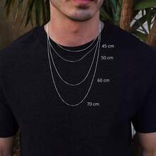 Chain And Bracelet Set Kit Venetian Cord 925 Silver Plated - 銀色 - 查看 3