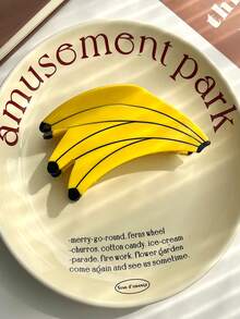 1pc Fruit Themed Hair Claw Clips, Novelty Strawberry, Lemon, Banana, Cherry, Hair Claw Hair Accessories, Unique Pitaya, Pineapple, Durian, Strawberry, Shark Claw Clips, Simple Hair Clips For High Ponytail - Multicolor - View 6