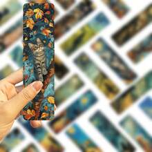 30pcs Oil Painting Style Cute Kitten Elegant Bookmarks, Paper Bookmarks, Oil Painting Style/Adorable Cats/Holiday Gift/Reading Enthusiasts, Christmas Gift, Reading Relaxation Room Decor Home Decor Decor Ornaments Home Miniature Things