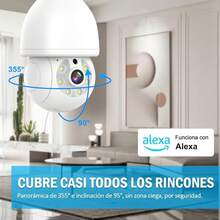 E T EASYTAO. |   2PCS Q17 Foco con Camara de  WiFi, 2MP Camara de Foco 360 ° , iCSee Tris Home App, Base E27, Visión Nocturna, Audio Bidireccional, Detección de Movimiento, Compatible con Alexa - 2 piezas - Ver 11