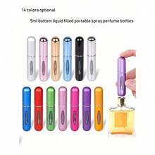 1PC 5ml Refillable Perfume Bottle, Portable Mini Spray Bottle For Travel And Outing, Living Room Home Bedroom Bathroom House Decor, Travel Stuff, Wedding, Party, Birthday, Gifts For Men Mom Dad Friends, New Years, Accessories, Funny Gift Home Bathroom Decor Fall Decor Back To School - Multicolor - View 1