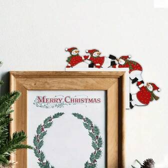 1 adet Noel Ahşap Kapı Köşesi Dekorasyon Kolyesi, El Ele Noel Kardan Adamı Dekorasyonu, Noel Ev Kapı Köşesi Dekorasyonu, Tatil Partisi Kapı Köşesi Dekorasyonu, Tatil Partisi Küçük Hediyesi için uygundur
