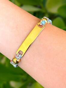 1pc Western Vintage Boho Style Minimalist Luxurious Elegant Charming Refined Titanium Steel Engraved Heart Star Beaded Multi-Element Colorful Scarf Fabric Adjustable Gold Bracelet Jewelry, Suitable For Women Everyday, Casual, Party, Vacation, Gift For Family, Mother, Wife, Girlfriend, Christmas, New Year - Multicolor - View 9