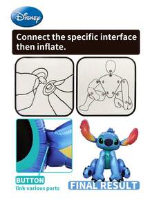 Disney 1PC Officially Licensed Stitch Styling Aluminium Balloon Surprise Balloons Festival Photo Props Party Supplies Decoration Birthday Party Gift Best Choice For Photos - Blue - View 3