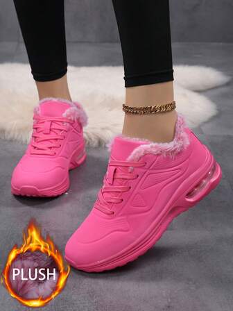 Women's Outdoor Casual Sports Shoes, Fashionable Lace-Up Winter Shoes For Autumn/Winter; Men's Simple Versatile Increased Height Casual Sports Winter Shoes For Autumn/Winter, Multifunctional And Comfortable Lace-Up Casual Winter Shoes For Students