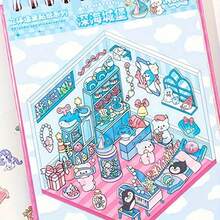 1 Set Libro di Adesivi in PET a Strati - Adesivi Riutilizzabili a Tema per Scrapbooking, Diari, Confezioni Regalo, Decorazione della Casa - Forniture Artigianali Vivaci per Ricordi di Viaggio e Fai-da-Te, Temi Divertenti, Adesivi, Perfetto per Hobbisti