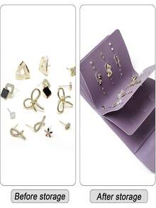 1 件便携式多功能小首饰卷包，耳环耳环项链收纳包，便携式小饰品收纳，耳环架收纳盒，首饰收纳盒，便携式耳环架，紧凑型多功能首饰卷包，耳环，项链收纳包，便携式饰品架 - 綠色 - 查看 3