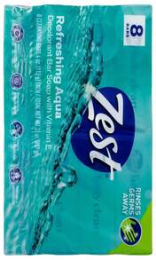Zest 8-Bar Bath Size Soap, Aqua, 4 Ounce Per Bar, 8 Bars, 32 Ounce - ColorA - 查看 2