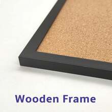 16x12-tums korktavla med svart ekram, visionsplaneringstavla, anslagstavla i trä, idealisk för skolor, hem och kontor, väggförvaringsställ, snygg förvaringslåda, modern korktavla, premiummaterial, väggmonterad anslagstavla i massivt trä, för yrkesverksamma och lärare