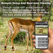 Cámara de sendero 4K 4G con panel solar, sensor de movimiento PIR, visión nocturna, almacenamiento en la nube y local, ABS, portátil, montaje en árbol, control de aplicación, batería de litio de 7800mAh, con panel fotovoltaico extraíble para caza y