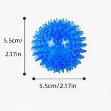 Set de 3 pelotas de juguete para perros resistentes al agua, con picos de TPR y que chirrían (colores aleatorios)