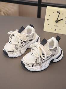 1Pair Spring And Autumn 2025 New Baby Shoes, Children's Sports Shoes, Breathable Boys' Running Shoes, Ultra Light, Suitable For 1-3 Years Old Back To School - Black - View 12