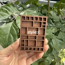 1 pieza Caja de almacenamiento en miniatura, Estantería de joyas de madera en micro escala, Caja de exhibición de almacenamiento de especímenes minerales, Exhibición de almacenamiento en micro escena, Caja de almacenamiento de madera en micro escala