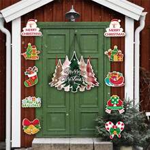 New Product Christmas Creative Door Hanging Decoration Christmas Scene Party Atmosphere Arrangement Paper Pendant Home Decor Christmas Decorations Room Decor Winter