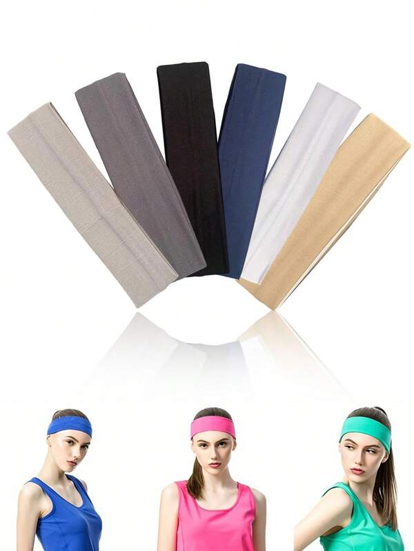 6/1 Stück Damen Mehrfarbiges Stoff Premium Mode Stirnband, geeignet für täglichen Gebrauch, Fitnessstudio Haarband Turban Stirnband Schweißband., Herbst, Haare, Haaraccessoires, Accessoires, Haaraccessoires für Frauen, Reisen, Haaraccessoires, Frauenzubehör, Haaraccessoire, Haaraccessoires für Frauen, Haarstyling, Haarzubehör, Zubehör, Schönheitszubehör, Geschenke, Reisen, Geschenke für Frauen, Haarzubehör, Strumpfwaren