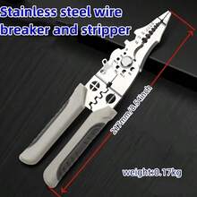 1pc Multi-Functional Electrician's Wire Stripper, Crimping Pliers, Cutter - Professional Electrical Tool For M6/M8/M10, Industrial-Grade Construction, No Assembly Required, Suitable For Household DIY, Automotive Manufacturing And Industrial Work