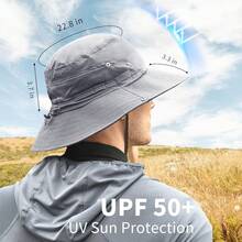 TACTICAL BIRD UPF 50 Boonie - Gorra de protección para el sol, sombrero de pesca, sombrero de playa y senderismo, remo, remo, kayak para hombres, Gris-oscuro, Large-X-Large - 1 - Ver 5
