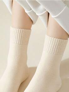 5 Pairs Thick Fleece Lined Ankle Socks, Warm For Autumn/Winter, Suitable For Skiing, Cycling, Outdoor Sports, Great Gift For Christmas, Thanksgiving, New Year