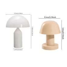 1PC Touch Sensor Mushroom Small Table Lamp, Colorful Gradient Light/Warm White Light Mushroom Lamp, Battery Operated Desktop Decoration Night Lamp For Room, Bedroom, Living Room, Party Decoration
