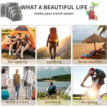 Juego de 5 Bolsas Organizadoras Compresión Impermeables - Organizador Maleta con Cremalleras Reforzadas, Ahorra 50% Espacio, Multiusos para Ropa, Mochila, Equipaje de Mano (Gris) - Gris - Ver 3