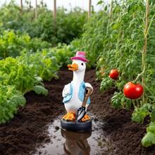 Gardening Duck Figurine Cute Animal Statues Resin Decorations For Home Indoor Outdoor Garden Yard - 鏟子鴨子 - 查看 3