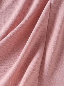 Girls' Sweet Bowknot Puff Sleeve Waist Splice Dress, Spring/Autumn