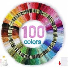 VASA NAMA Hilo para Bordado con Colores de Hilos, Kit De Hilos BordadoHerramientas de Bordado Hilo de Colores Hilos de Punto Cruz Hilo Artesanal Hilo de Coser para Crafts, 9 Agujas, 10 Junta de Bobinado, 1 Removedor de Alambre, 1 Enhebrador, 1 Dedal (122 PIEZAS) - 1 - Ver 9