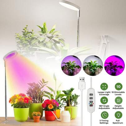 LED Grow Lights For Indoor Plants Full Spectrum, 48 LEDs Plant Light For Succulents Mini Small Plants Growth