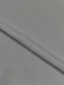 2pcs Men's Long Sleeve Hoodie + Pants Co-Ord Set, Solid Color Waffle Knit Casual Suit Clothes For Autumn