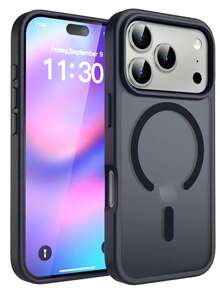 Funda protectora antideslizante de 2 en 1 con acabado mate y magnética compatible con iPhone 17