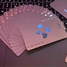 1 Set Of 54 Luminous Playing Cards Personalized High-Value Playing Cards Suitable For Family Friends Student Gatherings Dormitory Bars Travel Holidays Entertainment And Christmas New Year Gifts