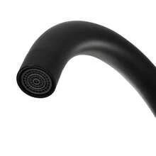 Black Floor-Standing Bathtub Faucet Stainless Steel - Black - View 7