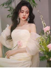 Wedding Dresses - Beige - View 6