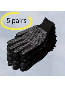 5pcs/Set Heavy Duty Nylon Gloves - Lightweight Textured Grip, Suitable For Cycling, Fishing, Camping, Hunting - Elastic Closure, Easy To Clean - Preferred By Adults And Outdoor Enthusiasts (10/20pcs Available), Camping Gear, Bicycle Essential, Stretchy Gloves - Multicolor - View 6