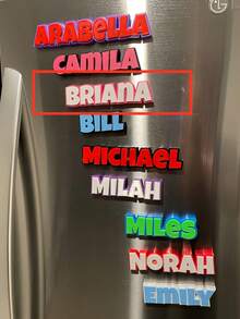 One Custom Name Refrigerator Magnet, Family Name Sticker, Locker Name Sticker, Personalized Refrigerator Magnet, Refrigerator Magnet, The Perfect Gift For Women And Best Friends, Exquisite And Romantic, Multifunctional, Stylish, High Quality, Colorful, Modern, Customizable, Personalized, Unique, The Ideal Gift For Him, The Ideal Gift For Her, A Keepsake.