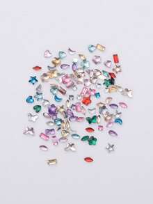 Kit com 100 Mini Joias Dentárias de Resina para Fazer Bijuterias DIY - Kit Inicial para Criar Joias Dentárias da Moda (SEM LUZ UV)