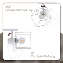 homefire 1/2ER Ceiling Spotlight Black/White Ceiling Lamp 4 Flames Max. 25W E14 Ceiling Spots Ceiling Light 350° Swivel Square Net Modern Living Room Lamp Kitchen Lamp Hallway Lamp For Bedroom Office (Without Bulb) - 4 Ngọn lửa - Xem 10